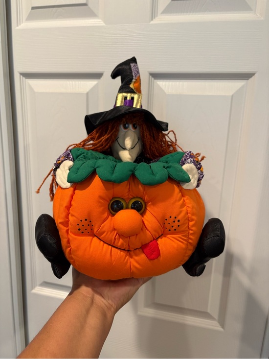 Joelson Industries Other - Vintage 1998 Silly Pumpkin Witch Candy Plush Nylon Basket EUC